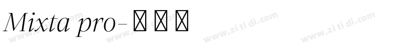 Mixta pro字体转换